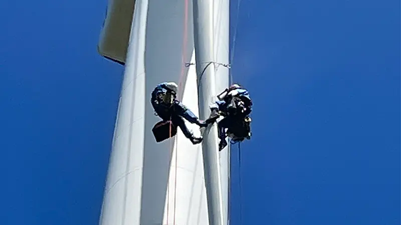 風力発電所の写真